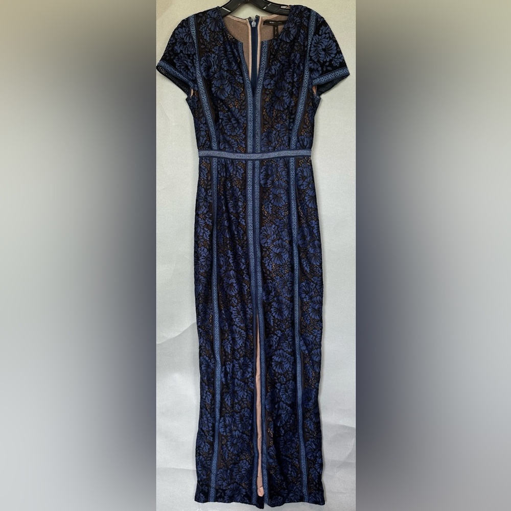 BCBGMAXAZRIA Cailean Floral Lace Gown